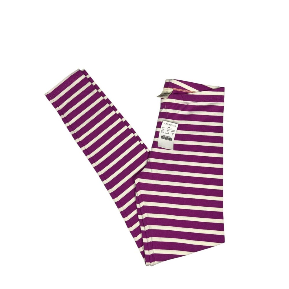 Crewcuts Soft Knit Striped Leggings Girls 12 New